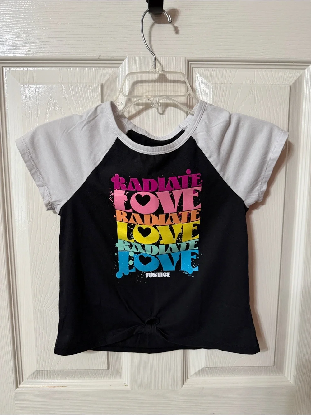 BUNDLE! Girls Size 8 - Justice Blue Denim SKORT and Justice Top
